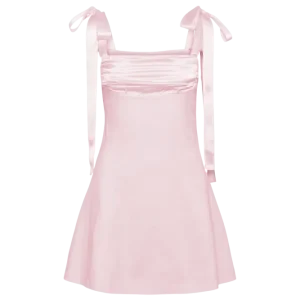 Ella Fitted Mini Dress – Pink