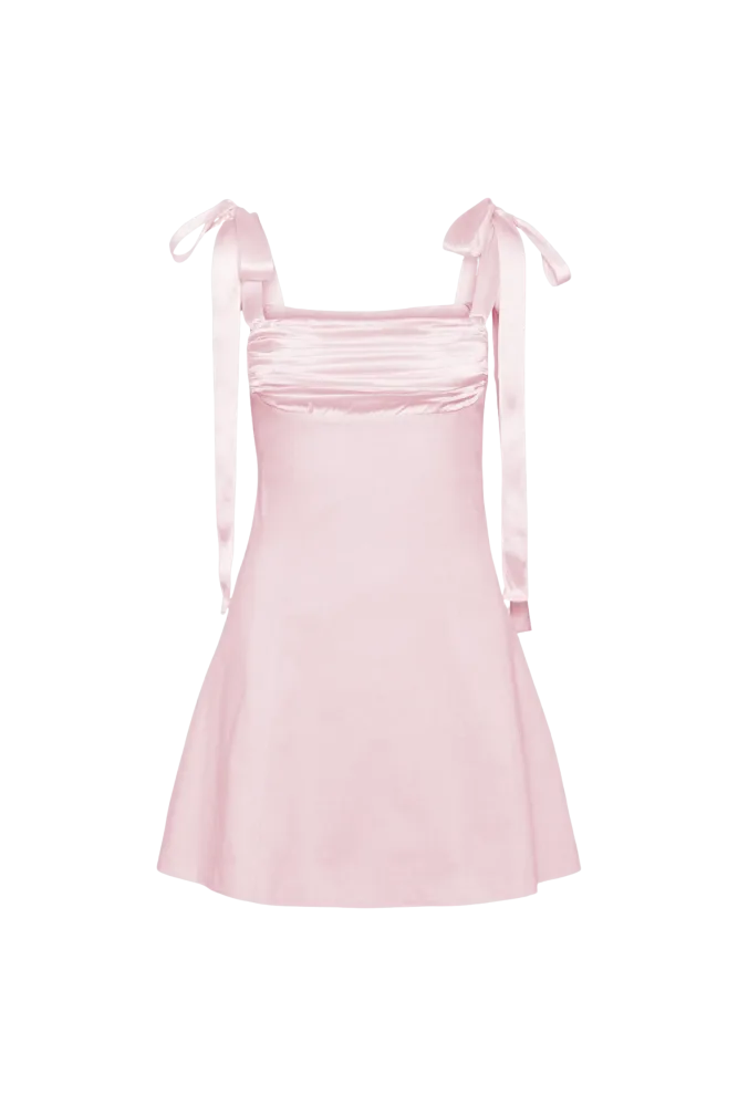 Ella Fitted Mini Dress - Pink