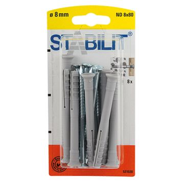 SPIKERPLUGG STABILIT 8X80MM 8STK SPIKERPLUGG STABILIT 8X80MM 8STK