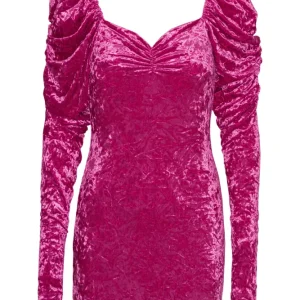 Velvet Puff Mini Dress – Very Berry Pink