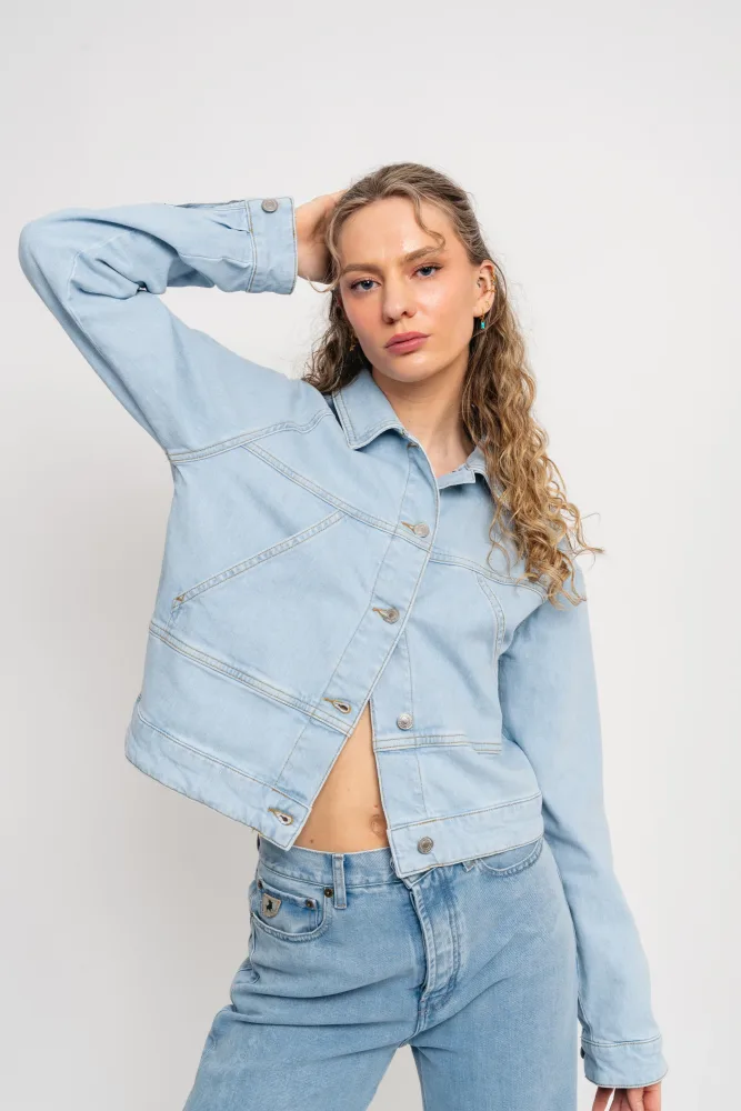 Hazel Ls Denim Jacket - Light Blue Denim - Bilde 2