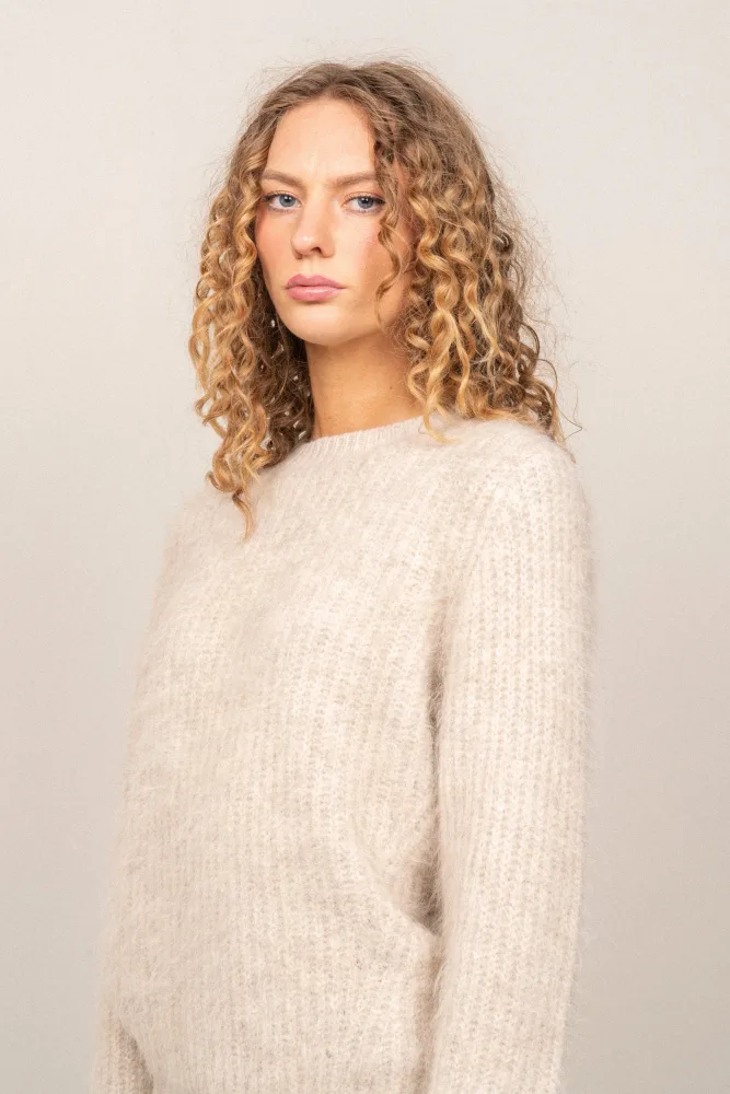 Gisla Hairy Knit - Nature - Bilde 3