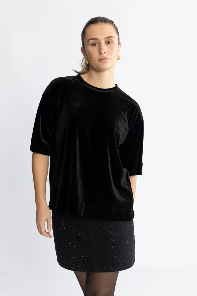 BrynnIW Pannie Oversized Tshirt - Black - Bilde 3