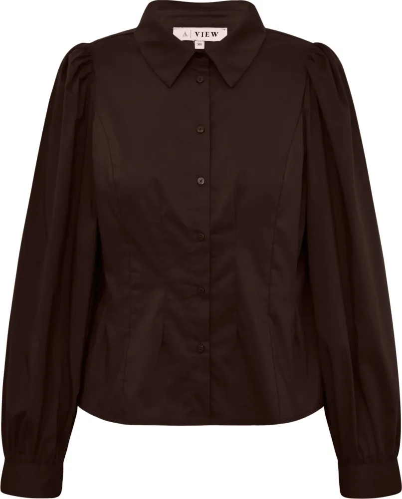 Malika Shirt - Dark Brown - Bilde 3