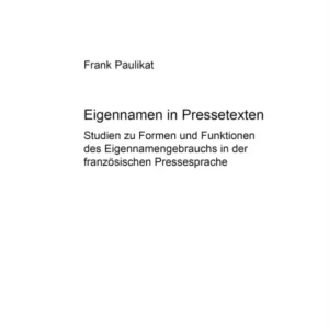 Eigennamen in Pressetexten