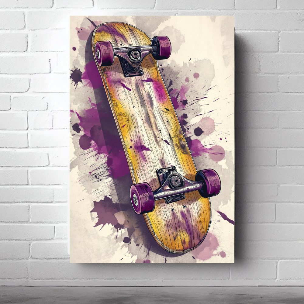 SKATEBOARD No2 - PLAKAT OG LERRET - Bilde 3