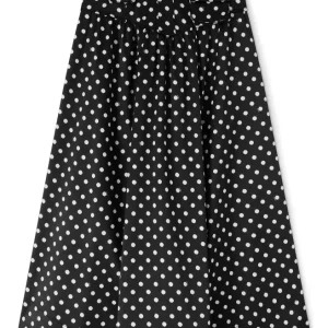 Printed Double Satin Corset Skirt – Black Printed Double Satin Corset Skirt – Black
