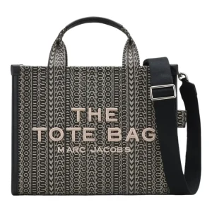 The Jacquard Medium Tote – Beige Multi