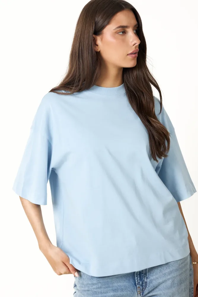 Colwoman 2/4 Oversized Tee - Cashmere Blue - Bilde 3