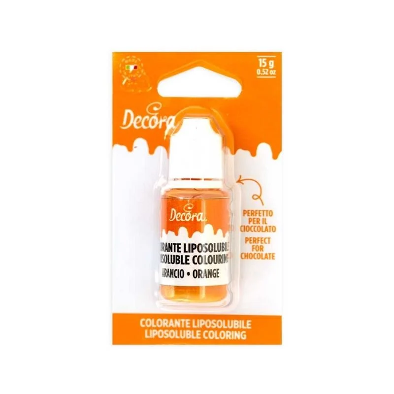 Decora Flytende farge -Oransje- 15 ml (B.F. 31.07.2026)