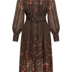 Yasromantica Ls Long Dress – Show – Chicory Coffee Romantica Aop