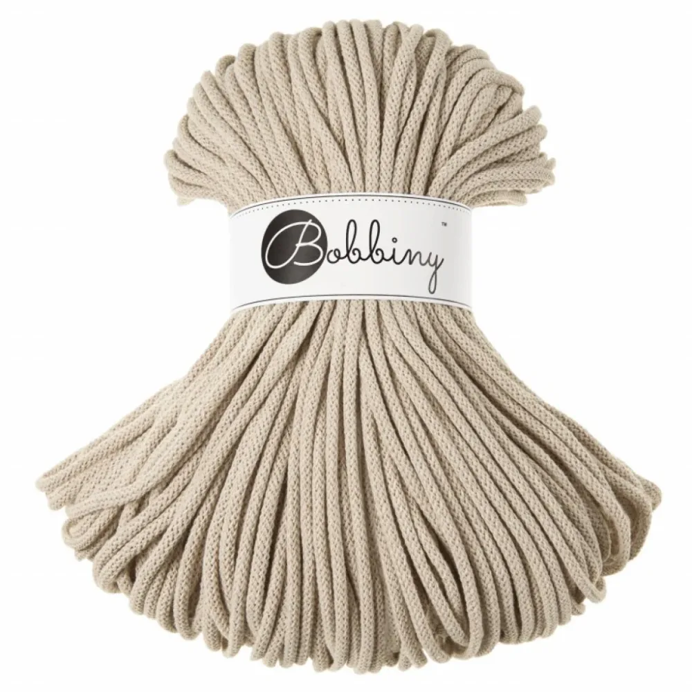 Bobbiny Braided Cord 5mm 100m – Beige Bobbiny Braided Cord 5mm 100m – Beige