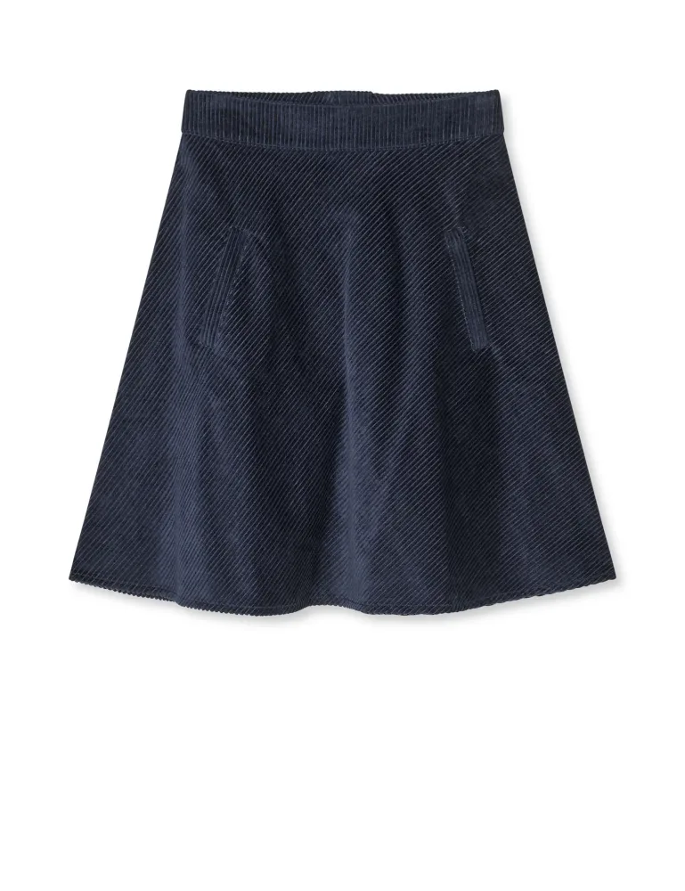 Pretty Cord Stelly Skirt - Parisian Night