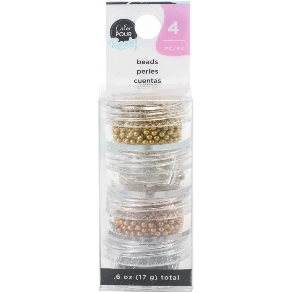 Color Pour Resin Mix-Ins - Beads Metallic 4stk