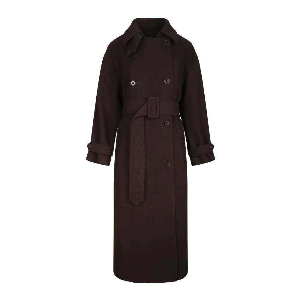 Amelie Trenchcoat – Chocolate Brown