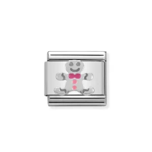 Nomination – Link CHRISTMAS enamel and 925 sterling silver GINGERBREAD MAN
