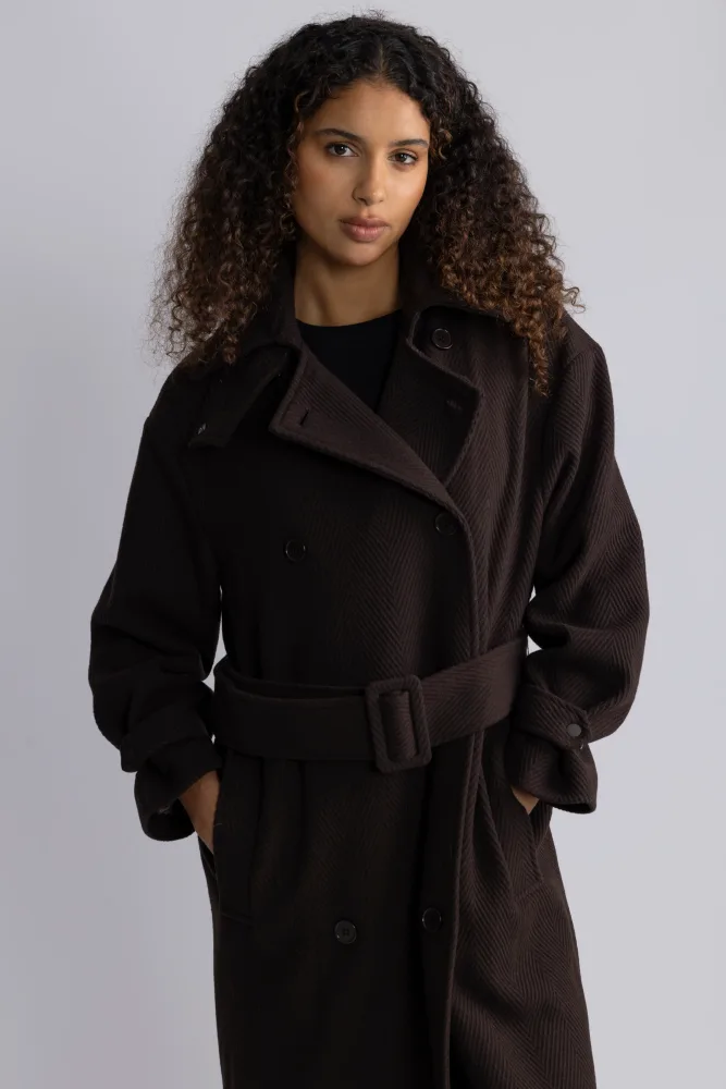 Amelie Trenchcoat - Chocolate Brown - Bilde 3