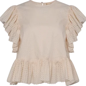 Veasna Flutter Sleeve Top – Cowrie Veasna Flutter Sleeve Top – Cowrie