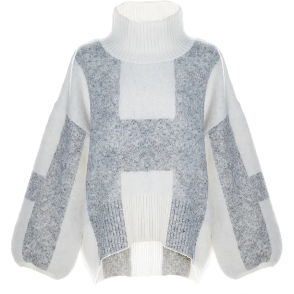 Isa Sweater – Offwhite With Grey Isa Sweater – Offwhite With Grey