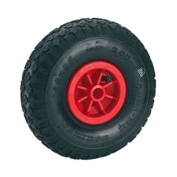 LUFTGUMMIHJUL 260X85X20MM RØD 150 KG LUFTGUMMIHJUL 260X85X20MM RØD 150 KG