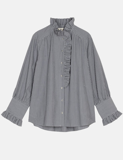 APOF - Annemonne Blouse - Grey Stripe
