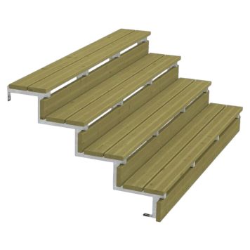 TERRASSETRAPP PLUS 4-STEG 34,2° STÅL 104X71X180CM TERRASSETRAPP PLUS 4-STEG 34,2° STÅL 104X71X180CM