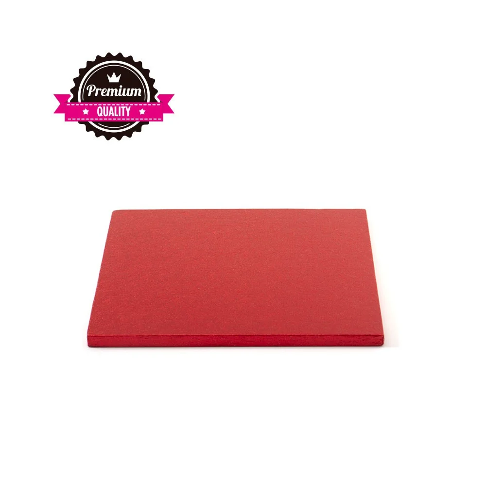 Kake Drum Kvadrat Rød 15cm