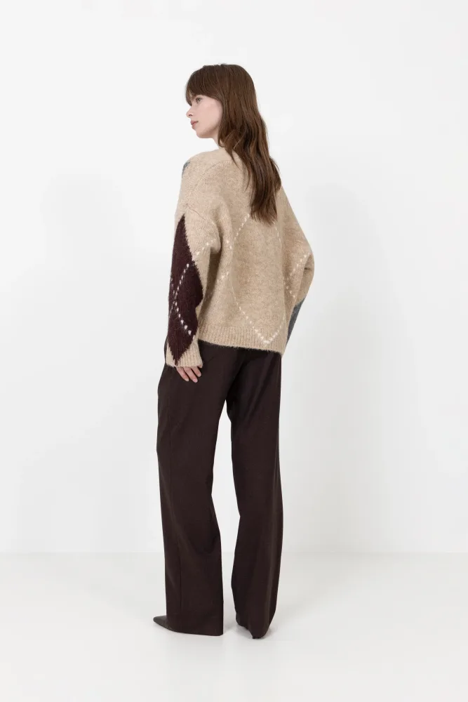 N-Laiana Knit Cardigan - Sand Melange - Bilde 3