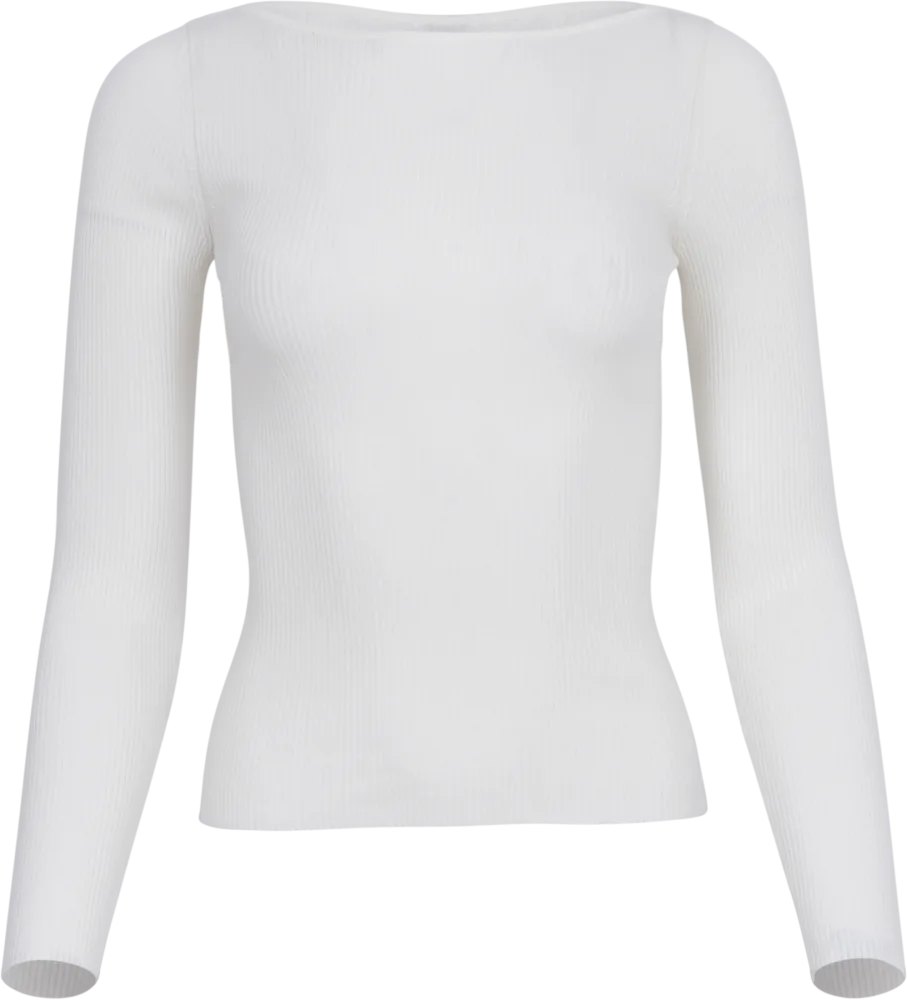 Corine Knit Ls Top - Off White - Bilde 3