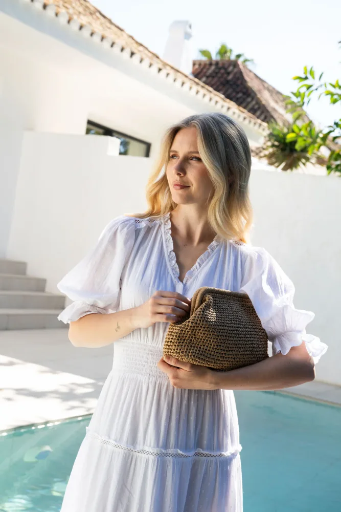 Rikke Raffia Clutch Bag - Sand - Bilde 2