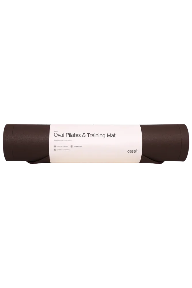 Oval Pilates And Training Mat 8Mm - Dark Brown