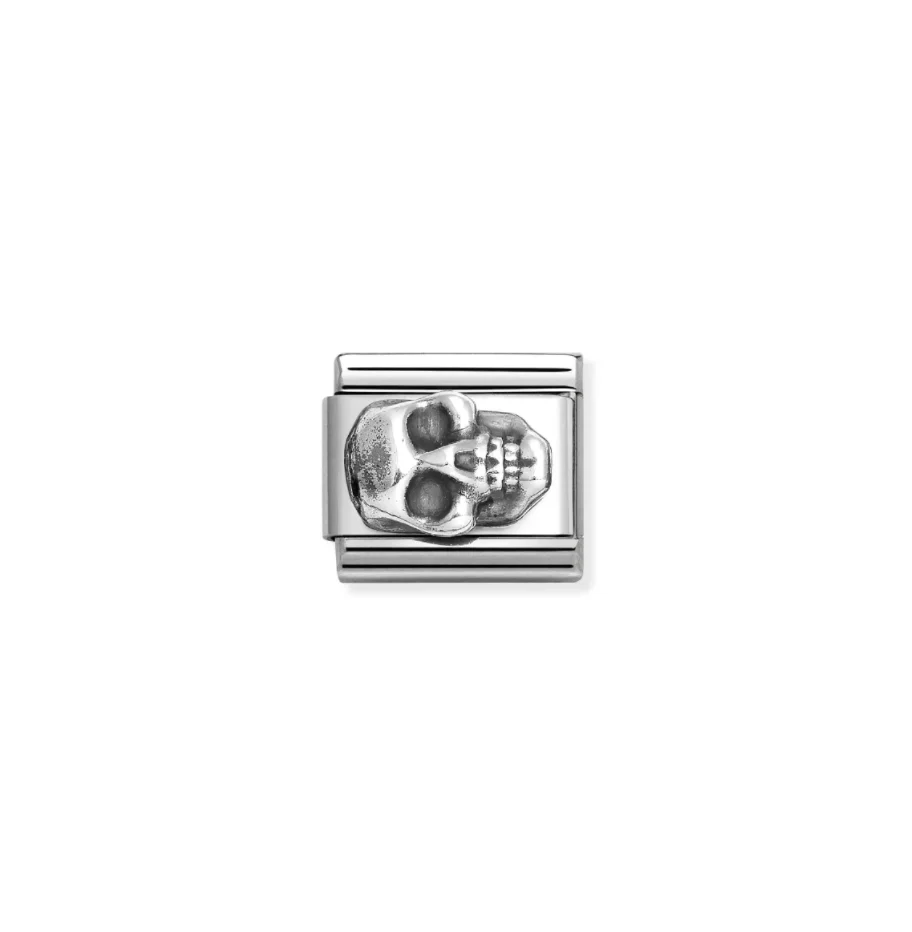 Nomination - Link OXIDIZED SYMBOLS 925 sterling silver SKULL