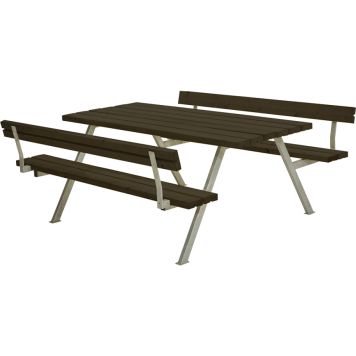 BENKESETT PLUS ALPHA MED 2 RYGGSTØTTER SVART 177X185X73 BENKESETT PLUS ALPHA MED 2 RYGGSTØTTER SVART 177X185X73
