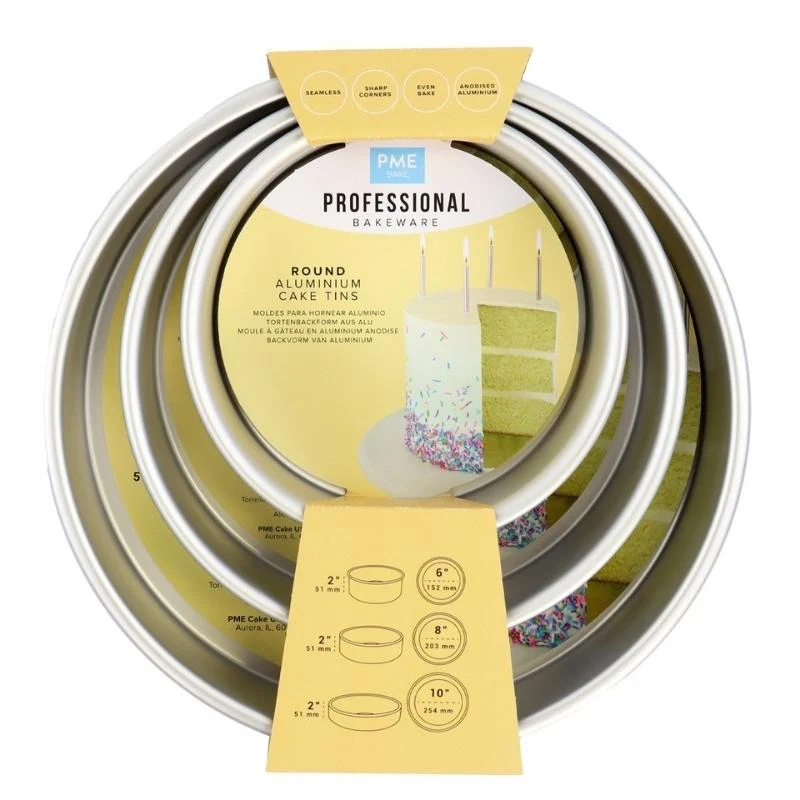 PME Rund kakeform, 5cm høy -15, 20 & 25cm-