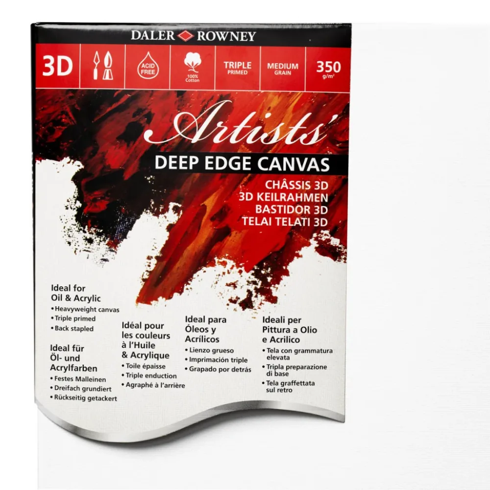 Daler Rowney – Artists´ Lerret 3D Bomull – 50x50cm Daler Rowney – Artists´ Lerret 3D Bomull – 50x50cm
