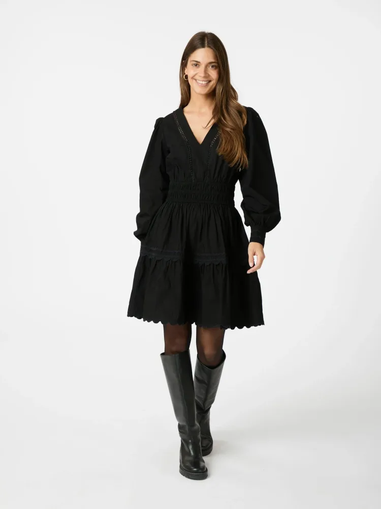 Polaris C Poplin Dress - Black - Bilde 2