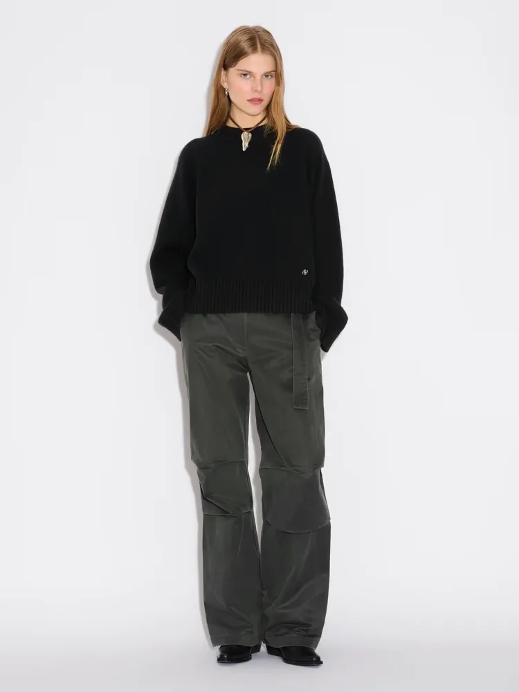 W. Wool Crew - Black - Bilde 2