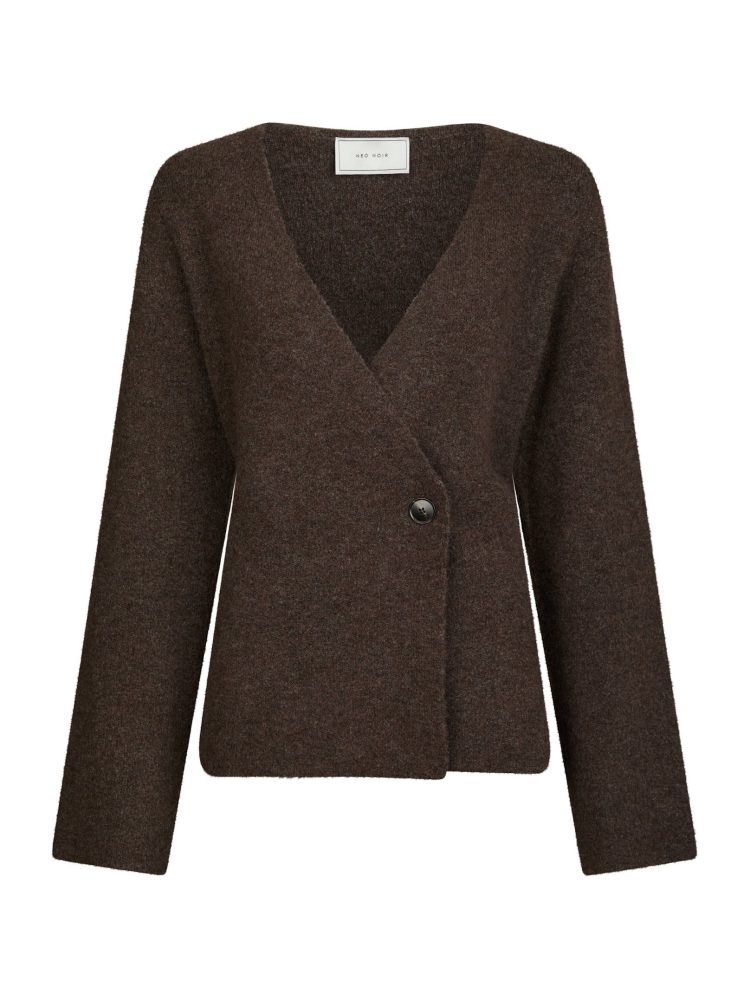 Marie Louise Knit Cardigan - Brown Melange