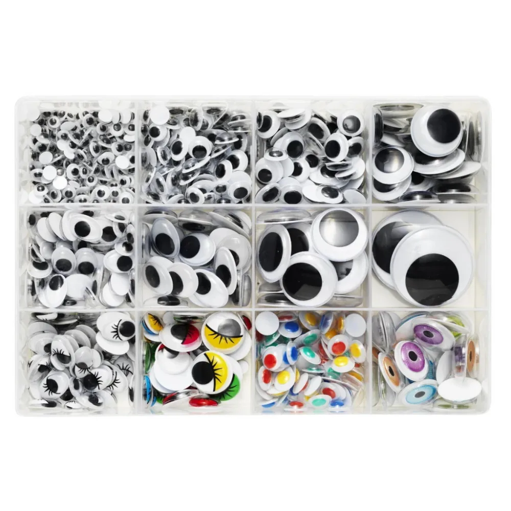 Bevegelige Øyne (Googly Eyes) Miks - Storpakning