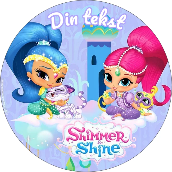 Shimmer and Shine spiselig kakebilde Shimmer and Shine spiselig kakebilde