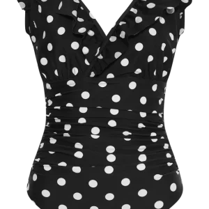 Agnes Swimsuit – Black White Dot Agnes Swimsuit – Black White Dot