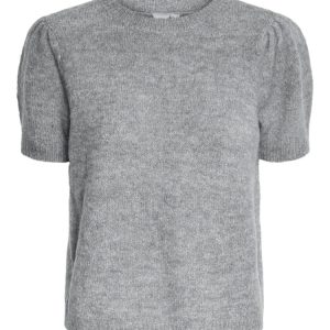 Yasanne Ss Knit Pullover – Light Grey Melange