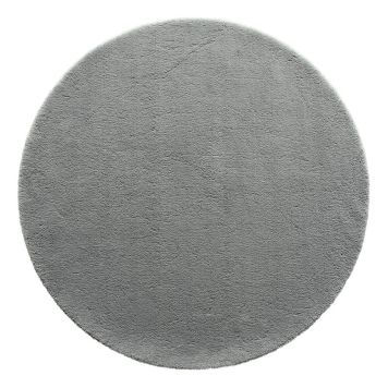 GULVTEPPE SOFT TOUCH Ø80CM GRÅBLÅ