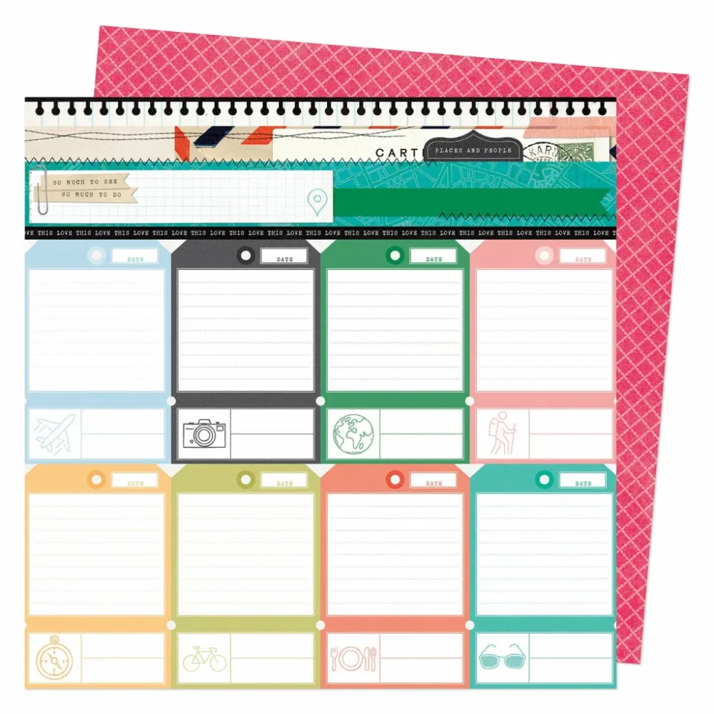 Vicki Boutin Where To Next Double-Sided Cardstock 12"X12"-Place Tag