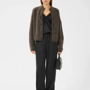 AlphaGZ Short Cardigan – Chestnut Melange