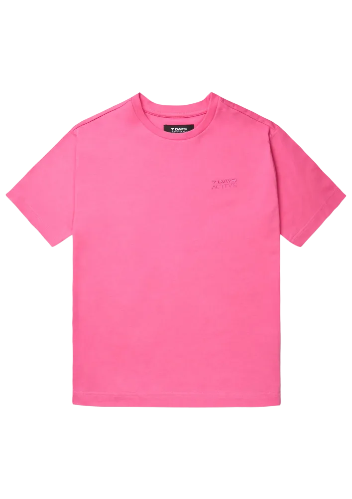 Organic Logo Fitted Tee - Sangria Sunset