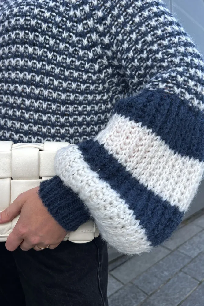 Kimba Knit - Navy Blue/Ivory Mix - Bilde 2