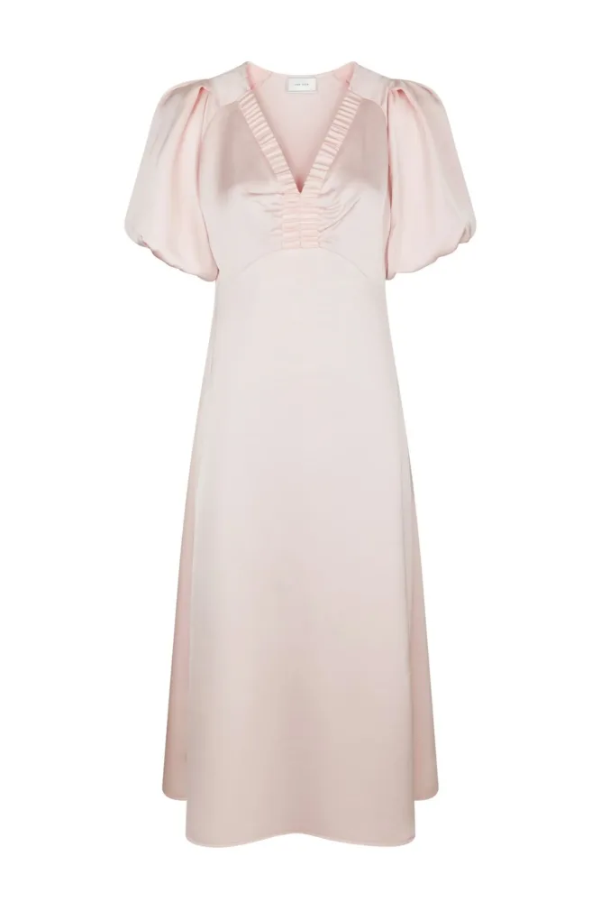 Illana Heavy Sateen Dress - Light Pink