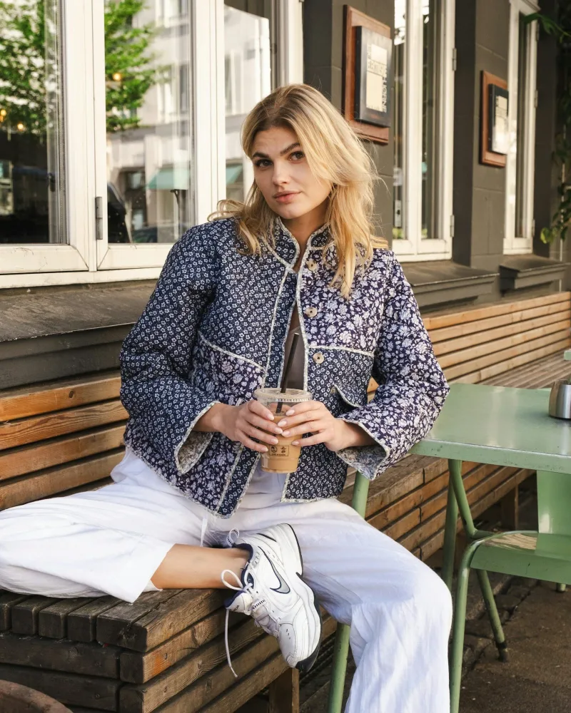 Kamil Quilt Combination Jacket - Blue - Bilde 3