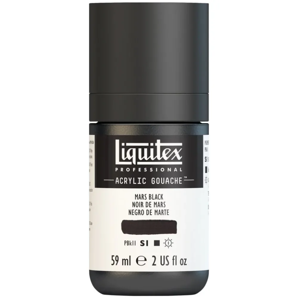 Liquitex Acrylic Gouache (matt) 59ml – 276 Mars Black S1 Liquitex Acrylic Gouache (matt) 59ml – 276 Mars Black S1